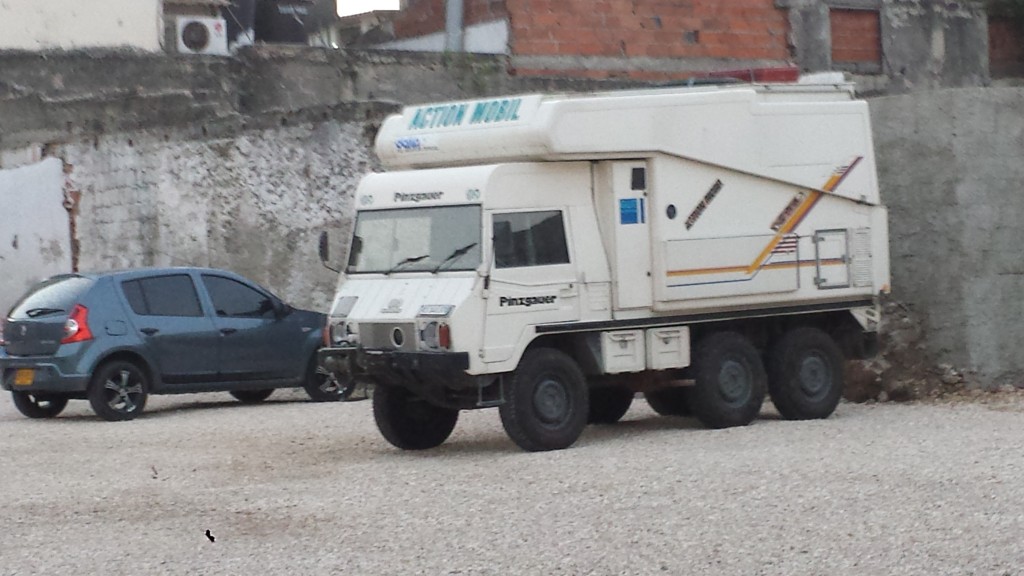 Bonus: an awesome Pinzgauer overlander we saw parked in Cartegena